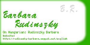 barbara rudinszky business card